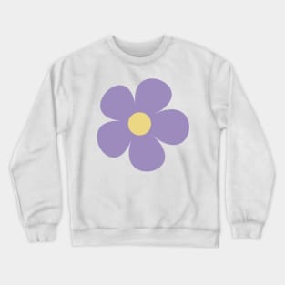 cute muted purple retro flower Crewneck Sweatshirt